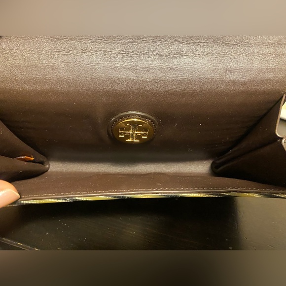 Authentic Tory Burch - Acrylic, Multi-colored Abstract Pattern Print Clutch - Picture 4 of 4